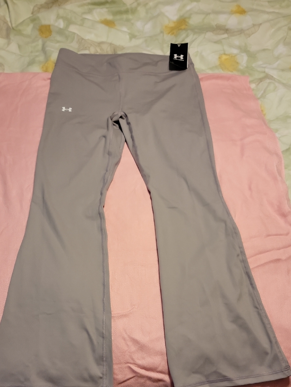 Under Armour Light Gray Flare Workout Leggings
